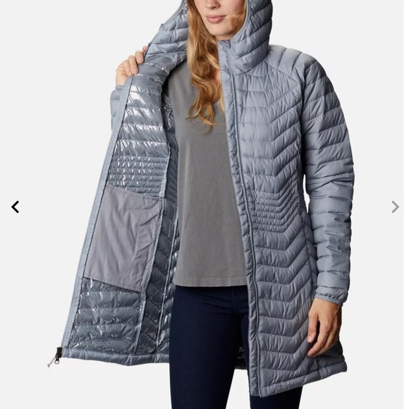 ‼️FIRM‼️ NWT Columbia XL 16/18 powder lite mid jacket tradewinds grey gray - Picture 5 of 14